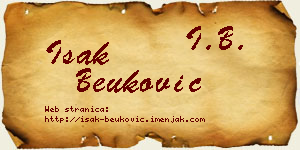 Isak Beuković vizit kartica